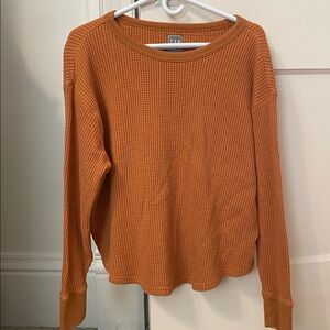 GAP Burnt Orange Waffle Knit Top